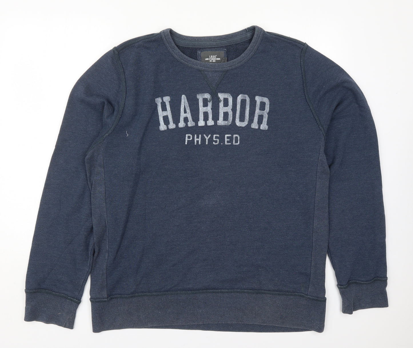 H&M Mens Blue  Cotton Pullover Sweatshirt Size XL   - Harbor