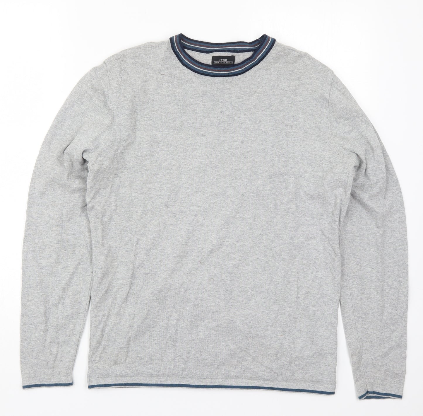 NEXT Mens Grey  Cotton  T-Shirt Size M Round Neck