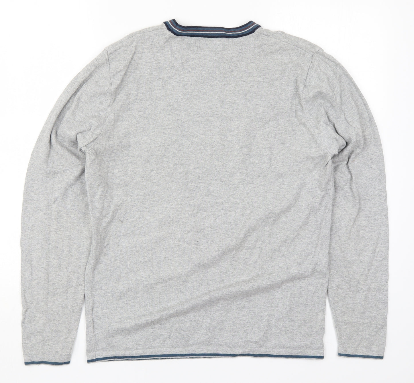 NEXT Mens Grey  Cotton  T-Shirt Size M Round Neck
