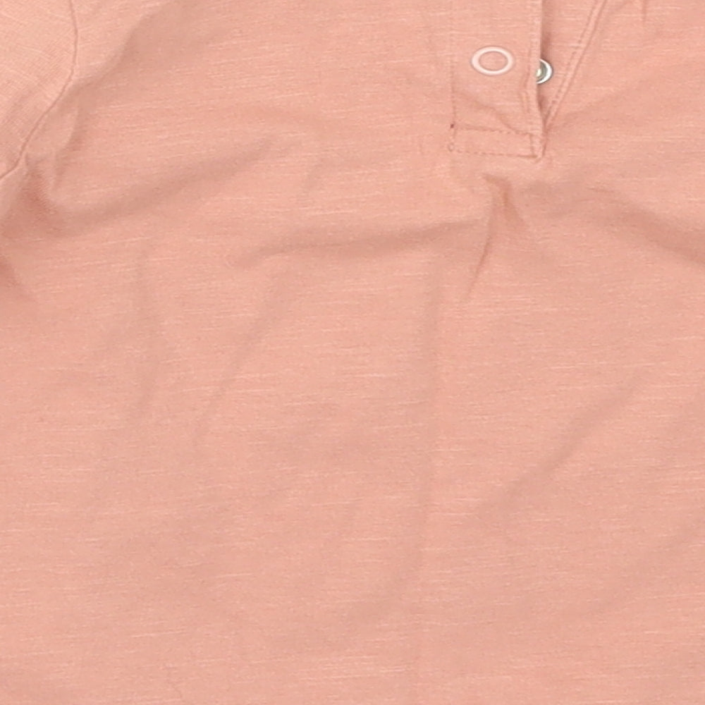 TU Girls Pink  Cotton Basic T-Shirt Size 18-24 Months Round Neck Pullover