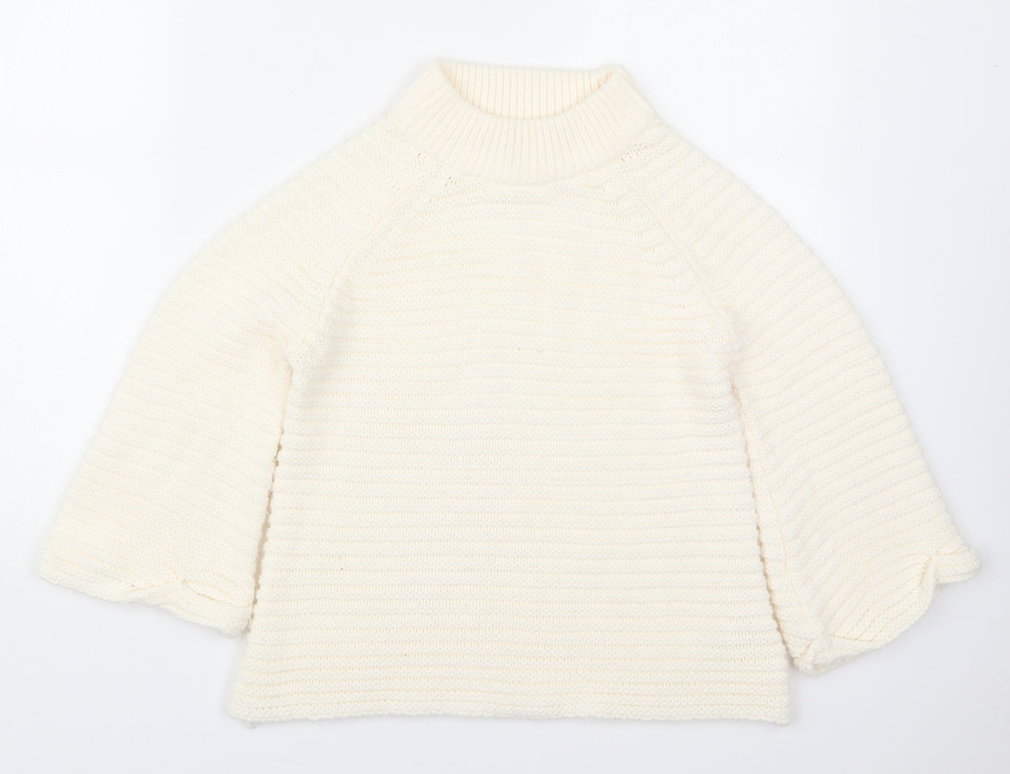 Matalan Womens Ivory Round Neck  Acrylic Pullover Jumper Size S