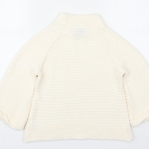 Matalan Womens Ivory Round Neck  Acrylic Pullover Jumper Size S
