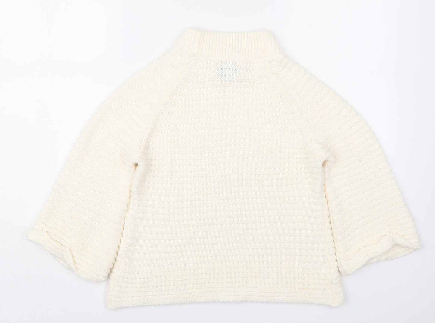 Matalan Womens Ivory Round Neck  Acrylic Pullover Jumper Size S