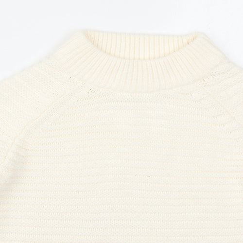 Matalan Womens Ivory Round Neck  Acrylic Pullover Jumper Size S