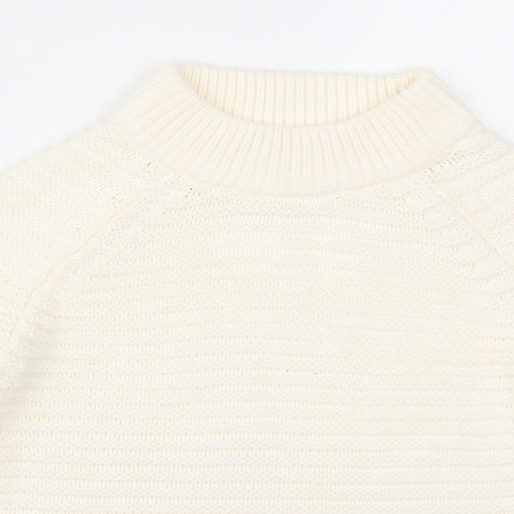 Matalan Womens Ivory Round Neck  Acrylic Pullover Jumper Size S
