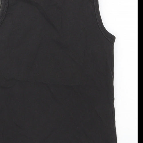 H&M Boys Black  Cotton Basic Tank Size 3-4 Years Round Neck Pullover - Football