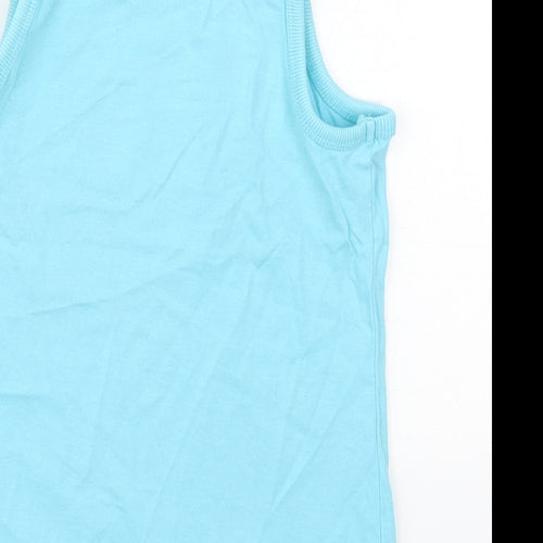 So Cute Boys Blue  Cotton Basic Tank Size 2-3 Years Round Neck Pullover - Shark Submarine