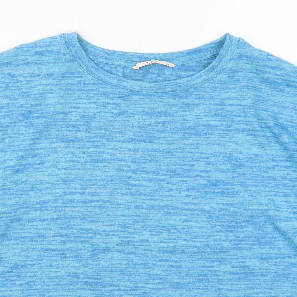 TU Womens Blue  Polyester Basic T-Shirt Size 12 Round Neck