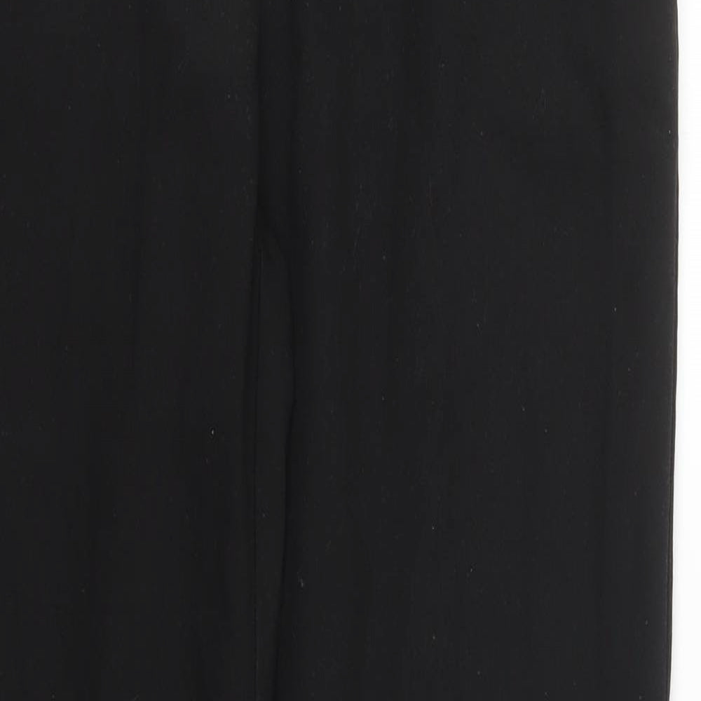 NEXT Womens Black  Polyester Trousers  Size 12 L32 in Regular Button