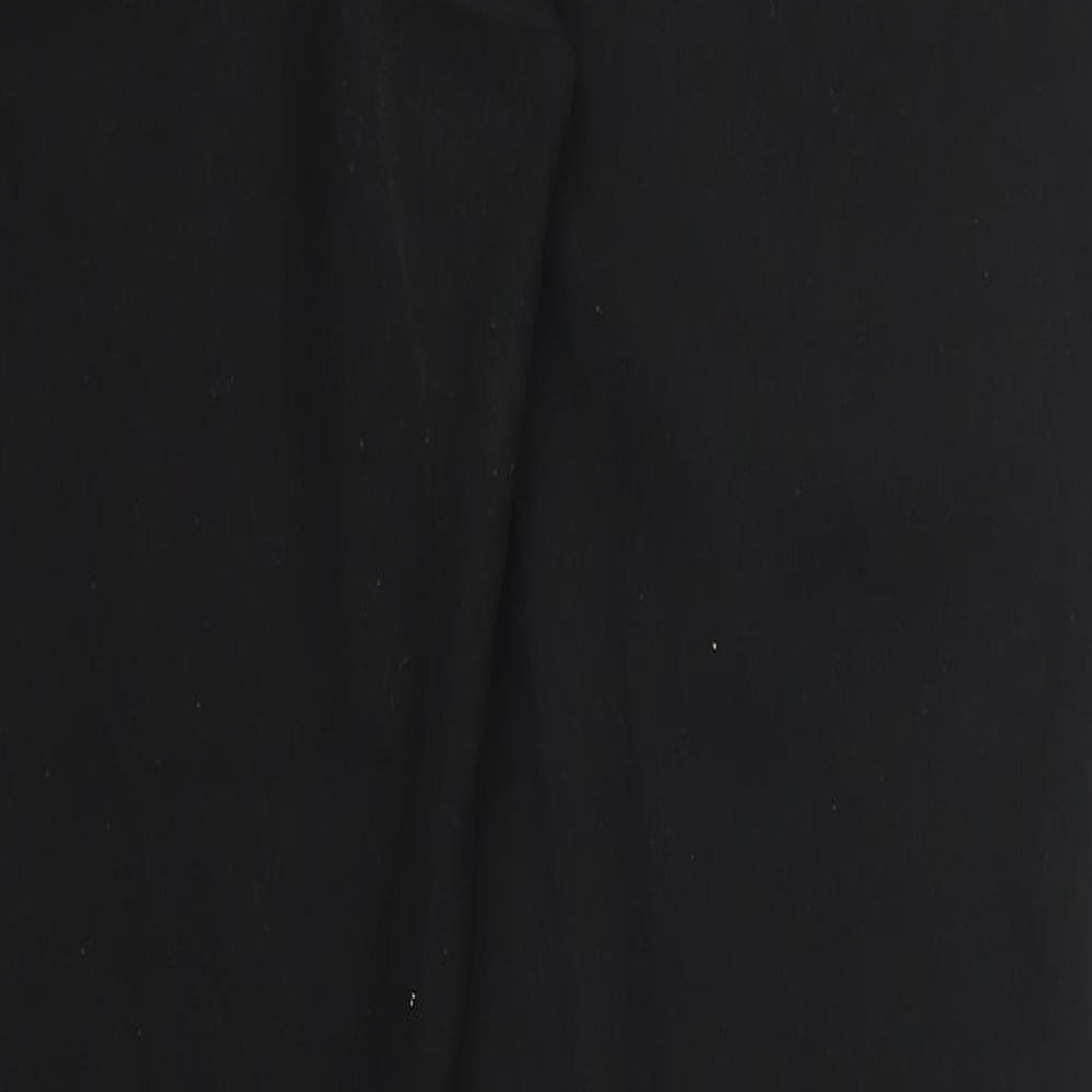 NEXT Womens Black  Polyester Trousers  Size 12 L32 in Regular Button