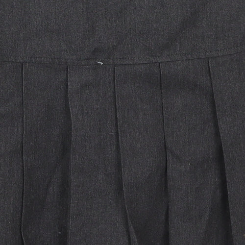 NEXT Girls Grey  Polyester Pleated Skirt Size 7 Years  Regular Zip