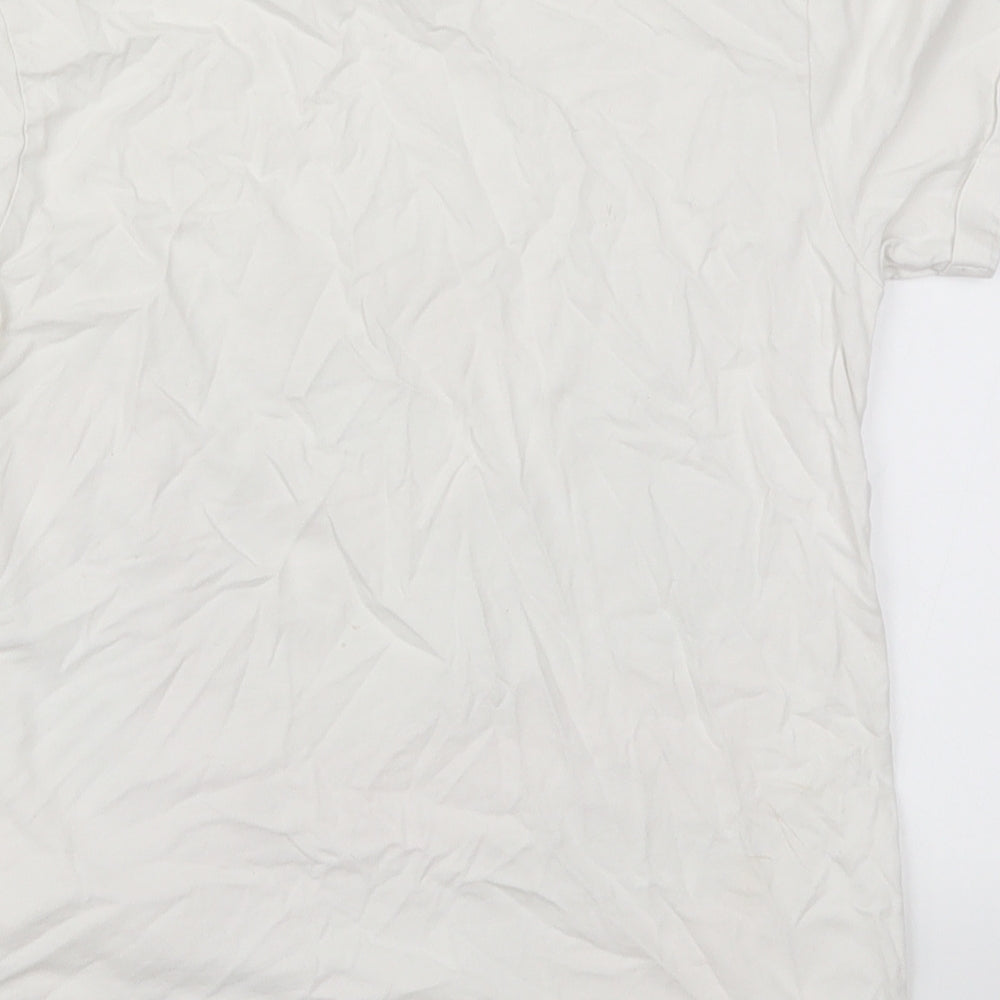 George Boys White  Cotton Basic T-Shirt Size 9-10 Years Crew Neck Pullover - Crocodile Beach