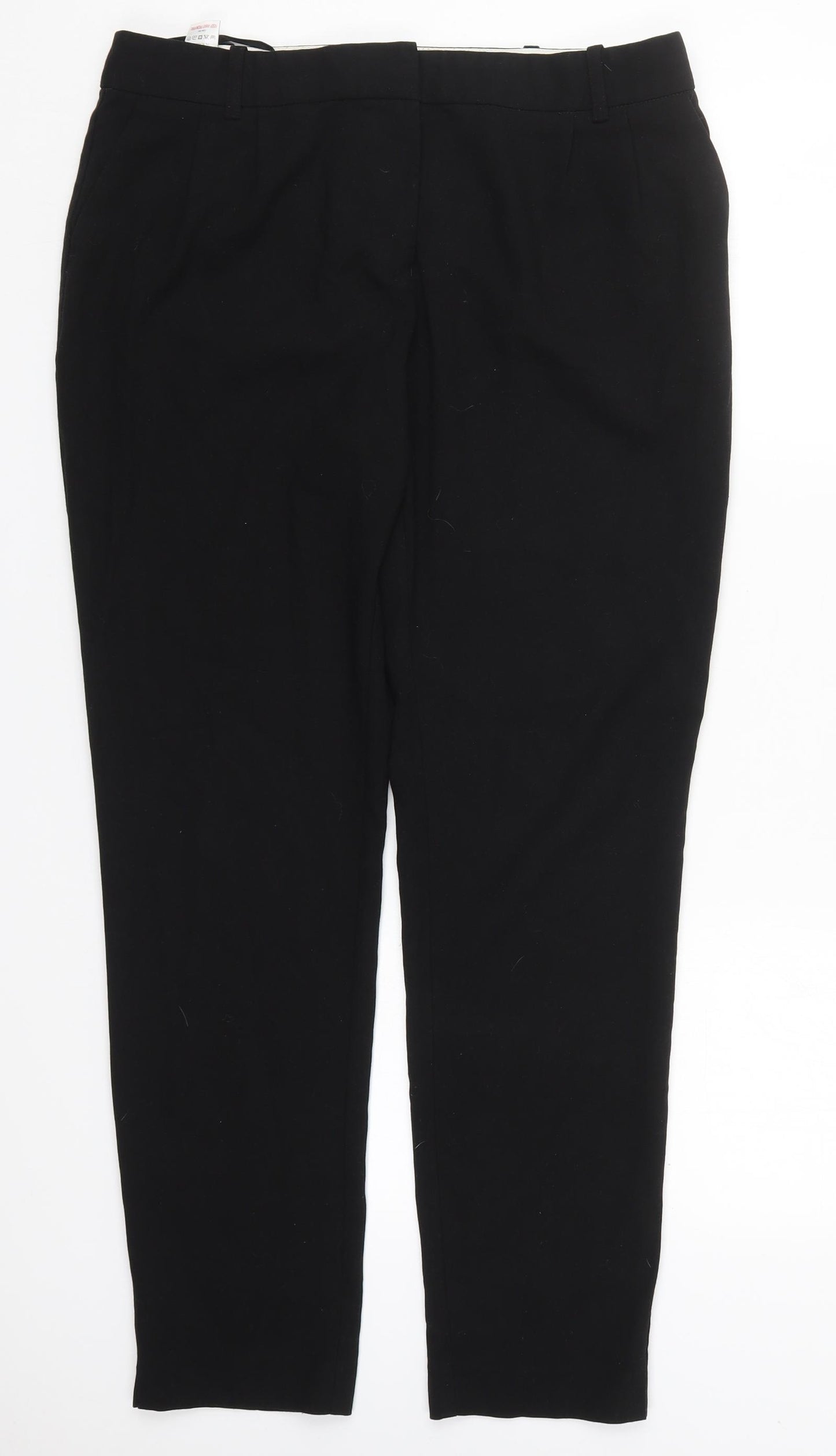 NEXT Womens Black  Polyester Trousers  Size 12 L29 in Regular