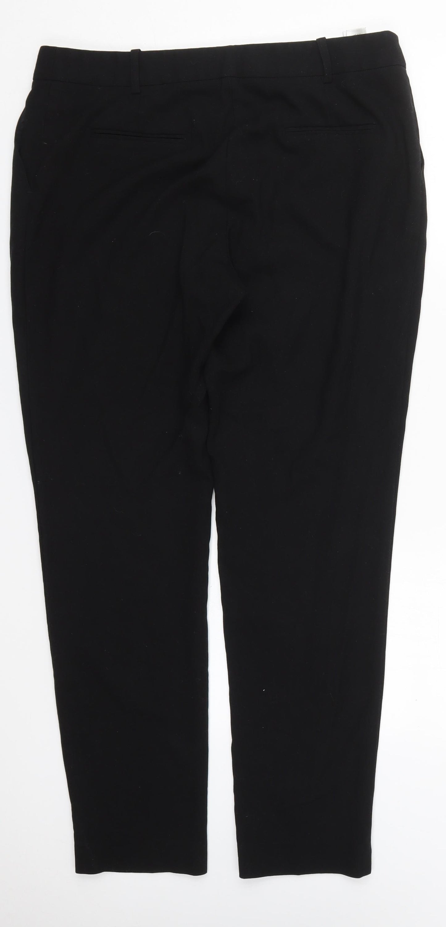 NEXT Womens Black  Polyester Trousers  Size 12 L29 in Regular