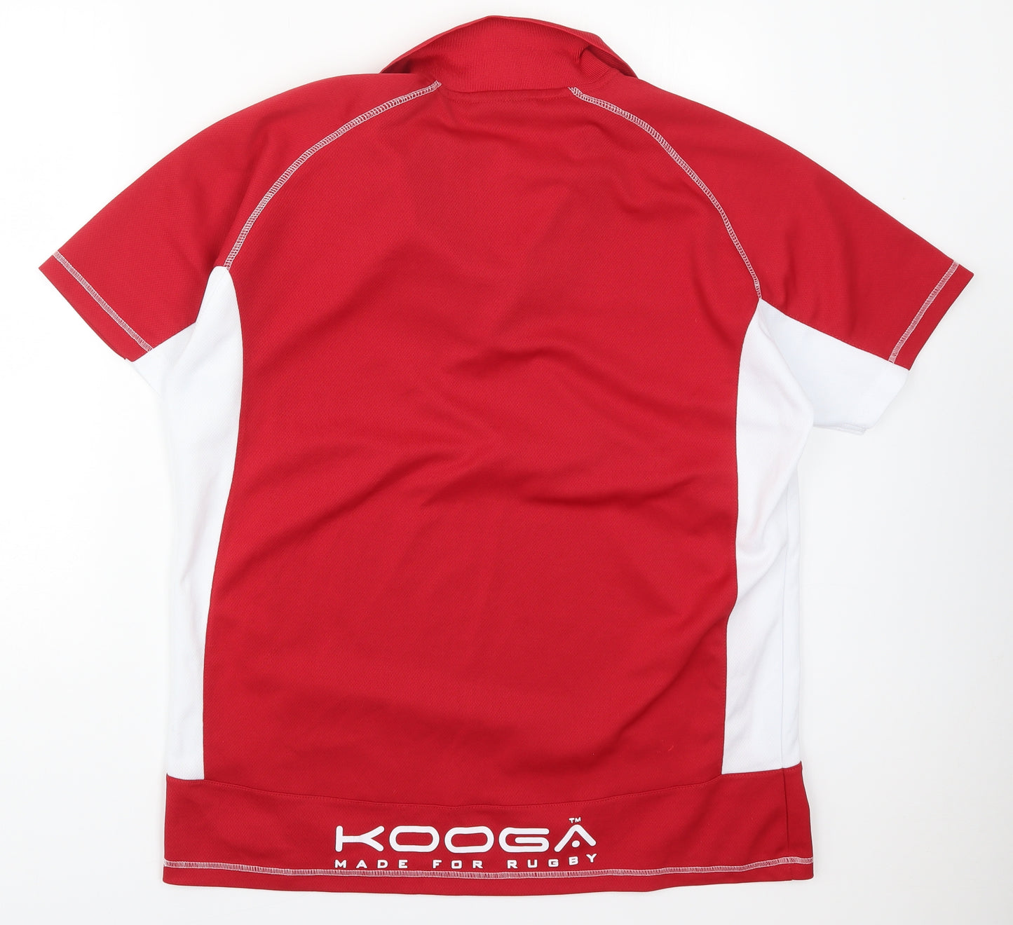Kooga Mens Red  Polyester  Polo Size XL Collared Pullover
