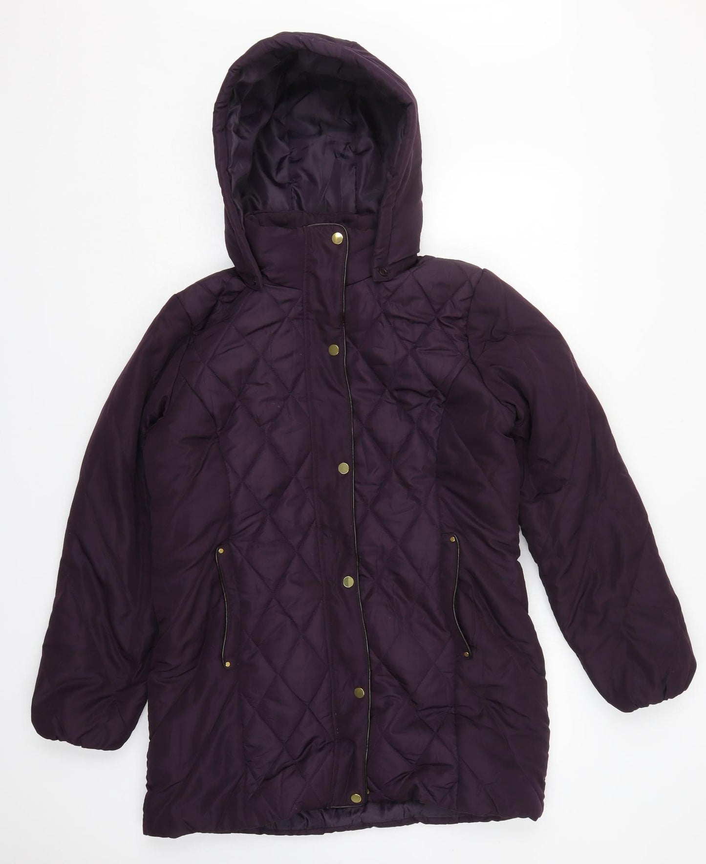 Isle Womens Purple   Quilted Coat Size 14  Zip