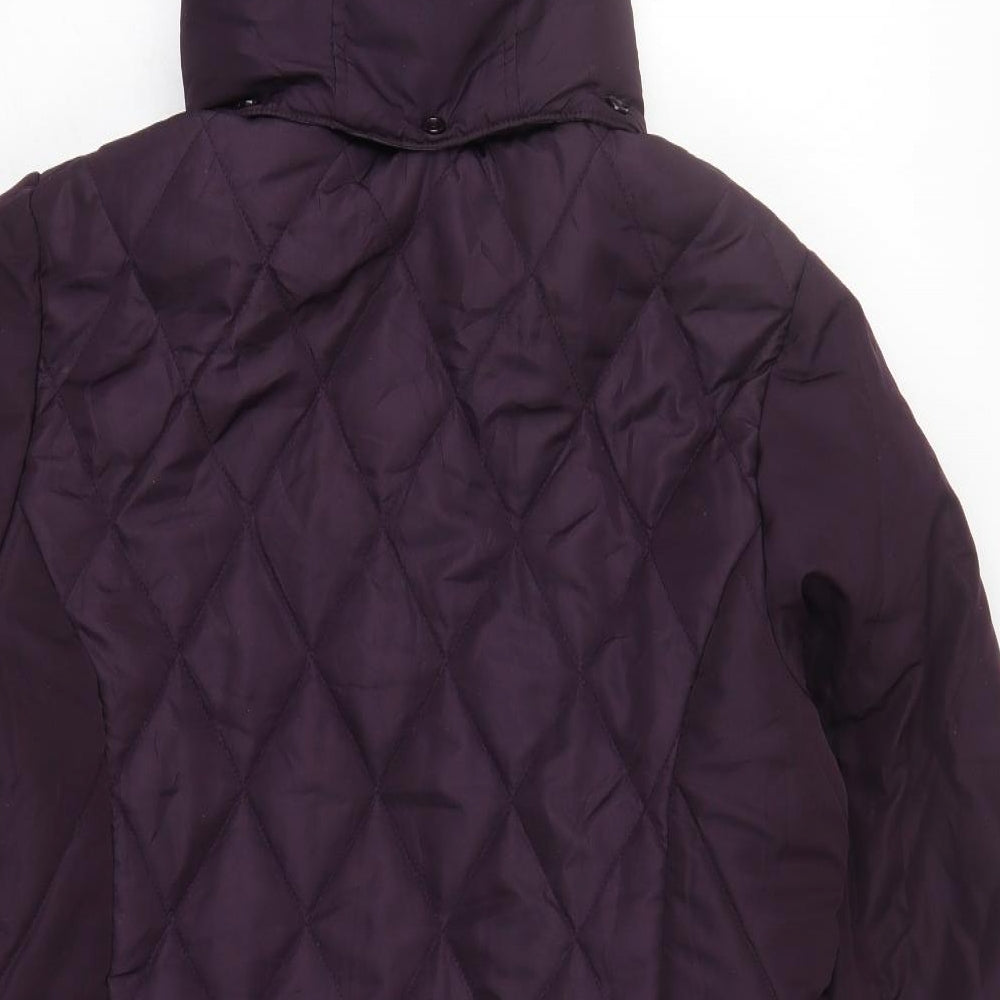 Isle Womens Purple   Quilted Coat Size 14  Zip
