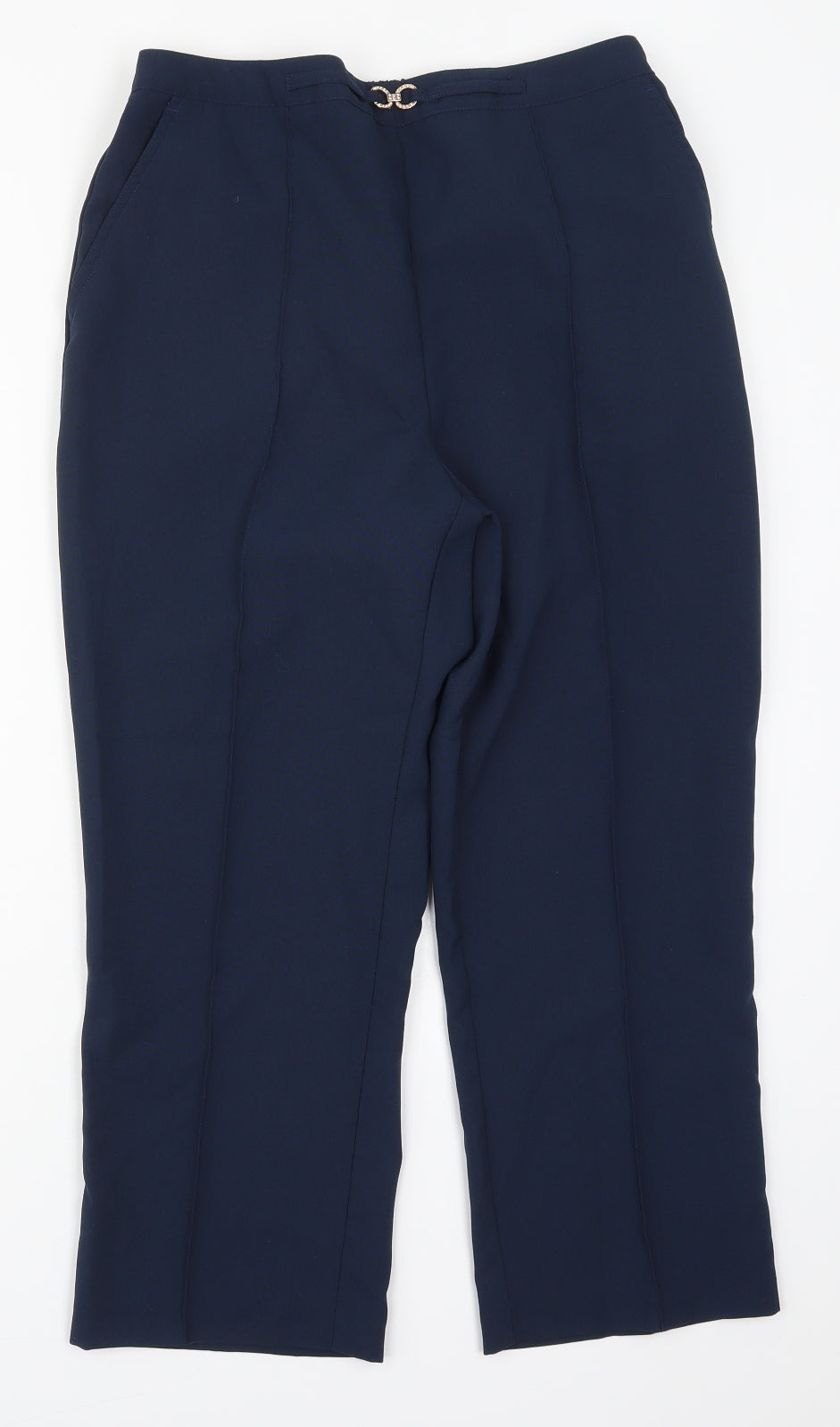 Damart Womens Blue  Polyester Trousers  Size 16 L24 in Regular