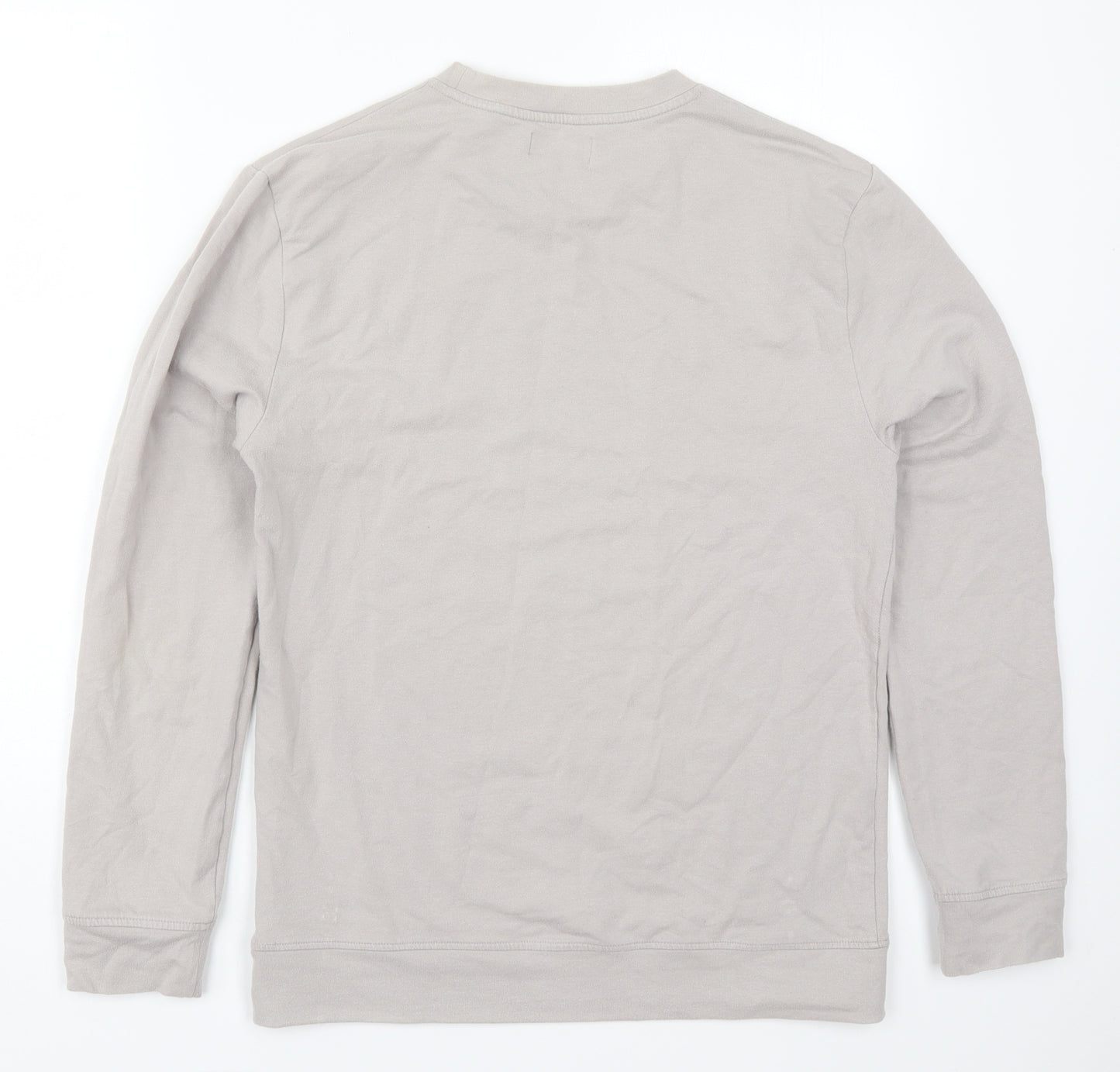 Topman Mens Grey  Cotton Pullover Sweatshirt Size L