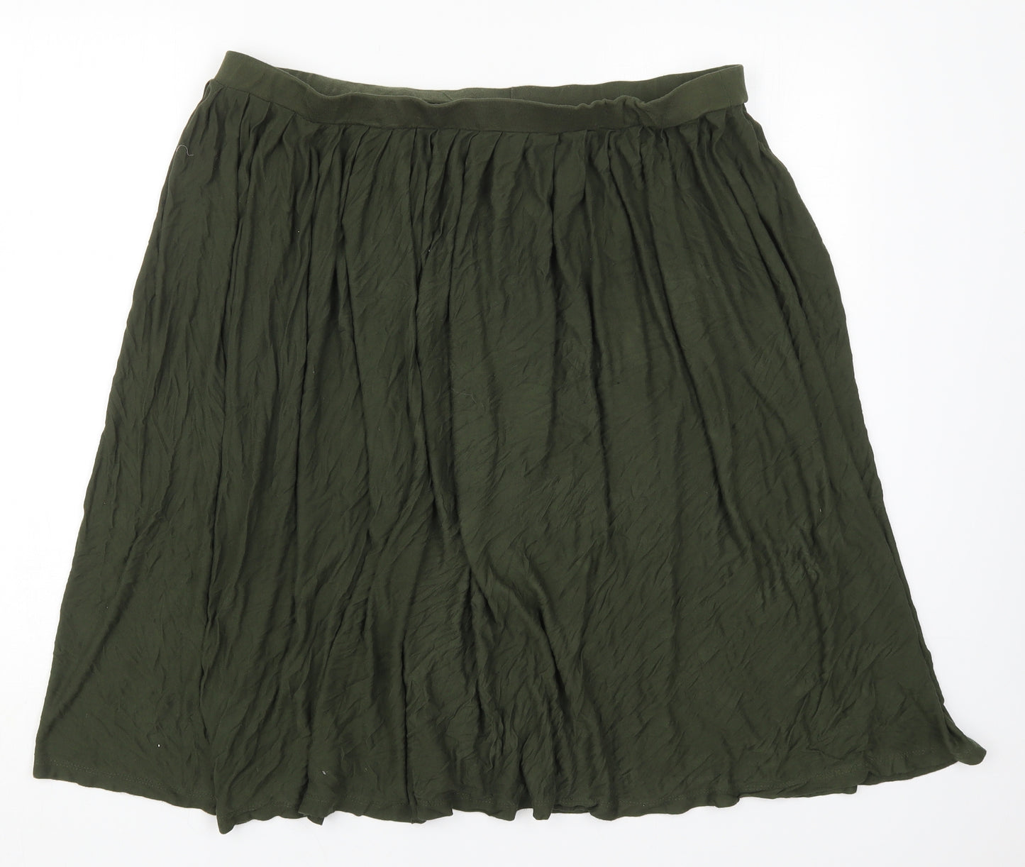Atmosphere Womens Green  Viscose Swing Skirt Size 20