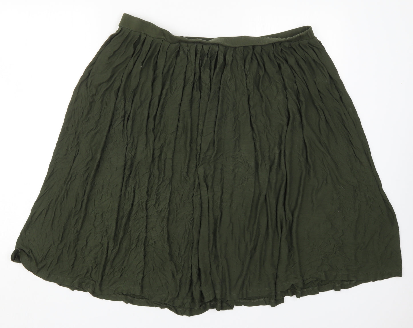 Atmosphere Womens Green  Viscose Swing Skirt Size 20