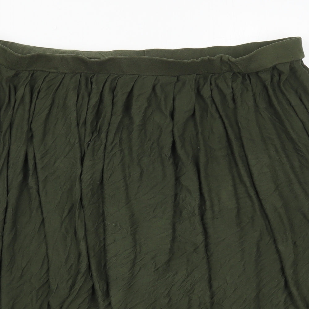 Atmosphere Womens Green  Viscose Swing Skirt Size 20