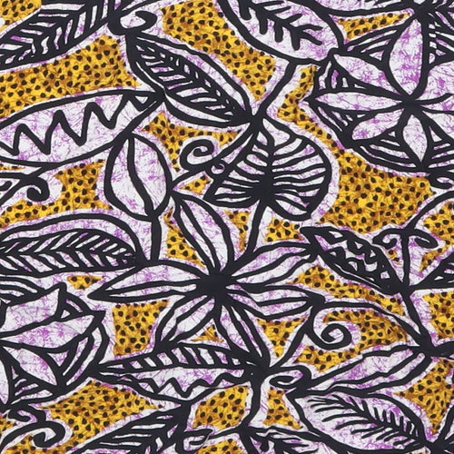 Zara Womens Multicoloured Geometric Viscose Mini Skirt Size S   Zip - Leaf Flower Print