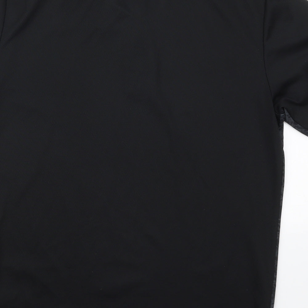 adidas Mens Black  Polyester  Polo Size S Collared Pullover - Grey