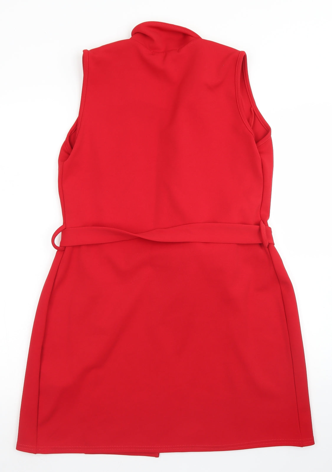 Missguided Womens Red   Gilet Jacket Size 10  Tie