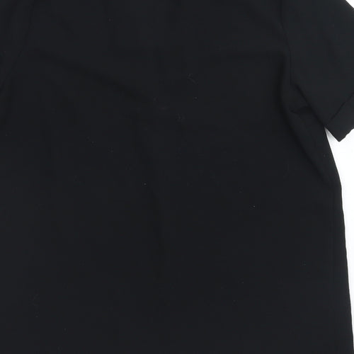 Select Womens Black  Polyester Basic Blouse Size 8 Round Neck
