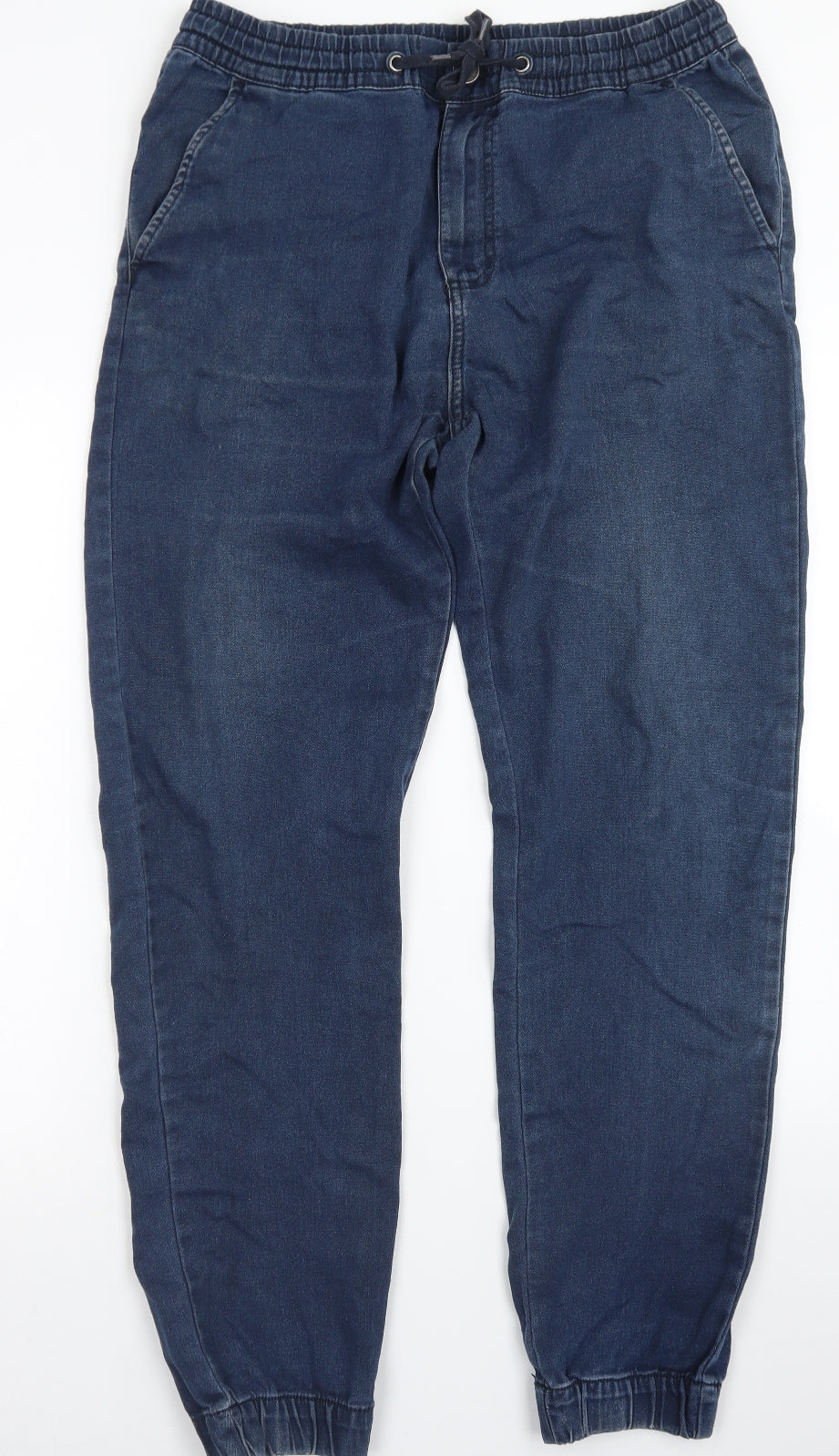 Livergy Womens Blue  Cotton Straight Jeans Size 22 L30 in Regular Drawstring
