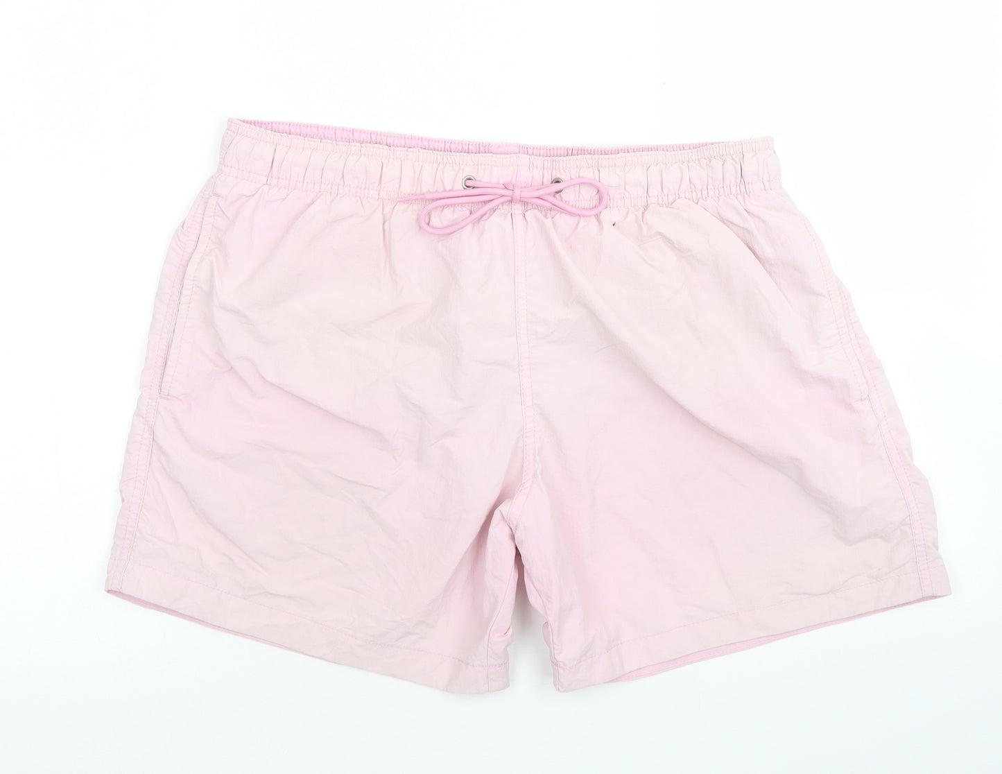 H&M Mens Pink  Polyamide Athletic Shorts Size M  Regular Drawstring