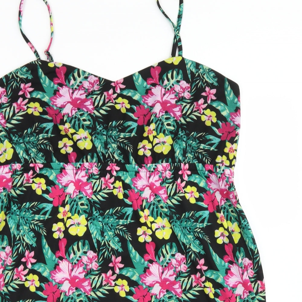 Be You Womens Green Floral Polyester Camisole T-Shirt Size 20 Sweetheart
