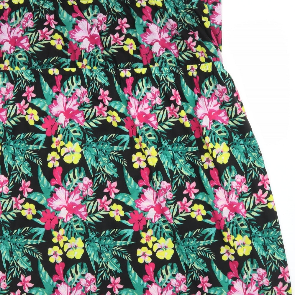 Be You Womens Green Floral Polyester Camisole T-Shirt Size 20 Sweetheart