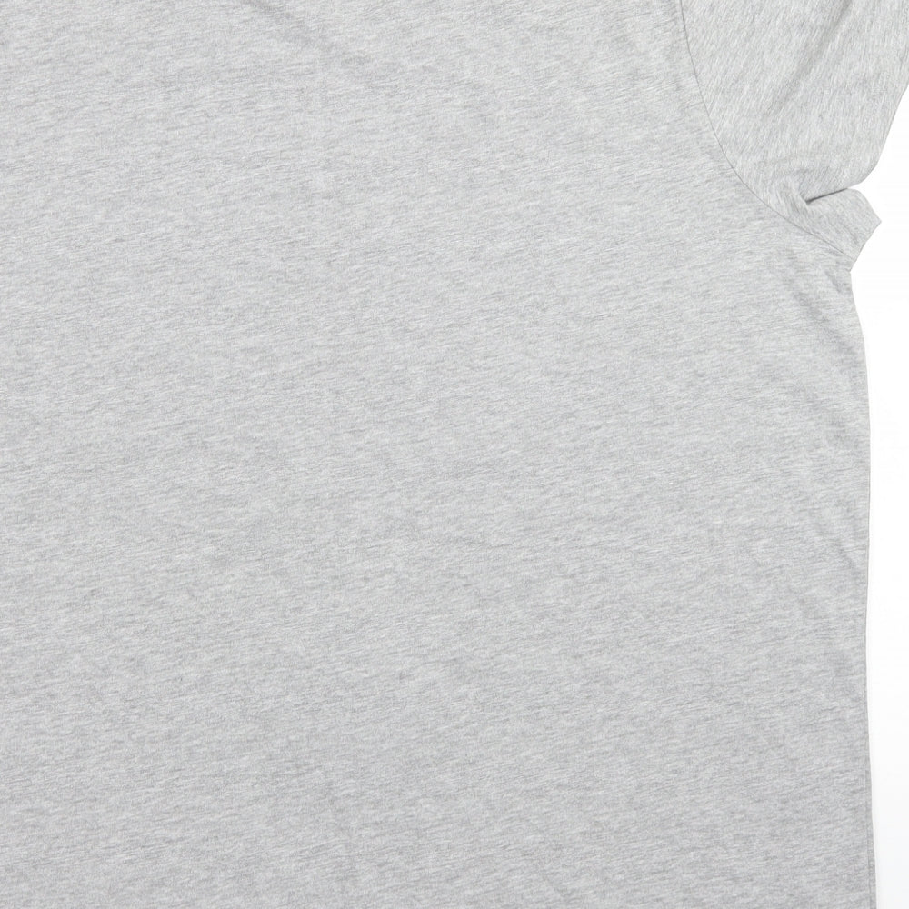 F&F Womens Grey  Cotton Basic T-Shirt Size 22 Crew Neck