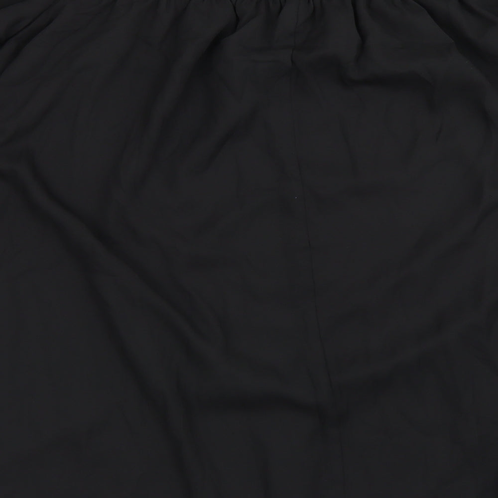 Zanzea Womens Black  Polyester Basic Blouse Size 3XL Off the Shoulder - Bell Sleeve
