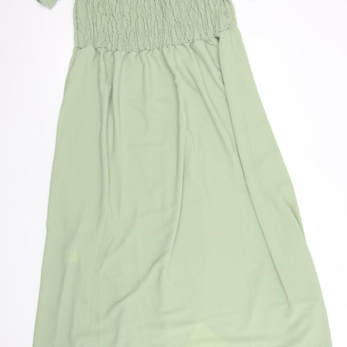 Boohoo Womens Green  Polyester Fit & Flare  Size 24