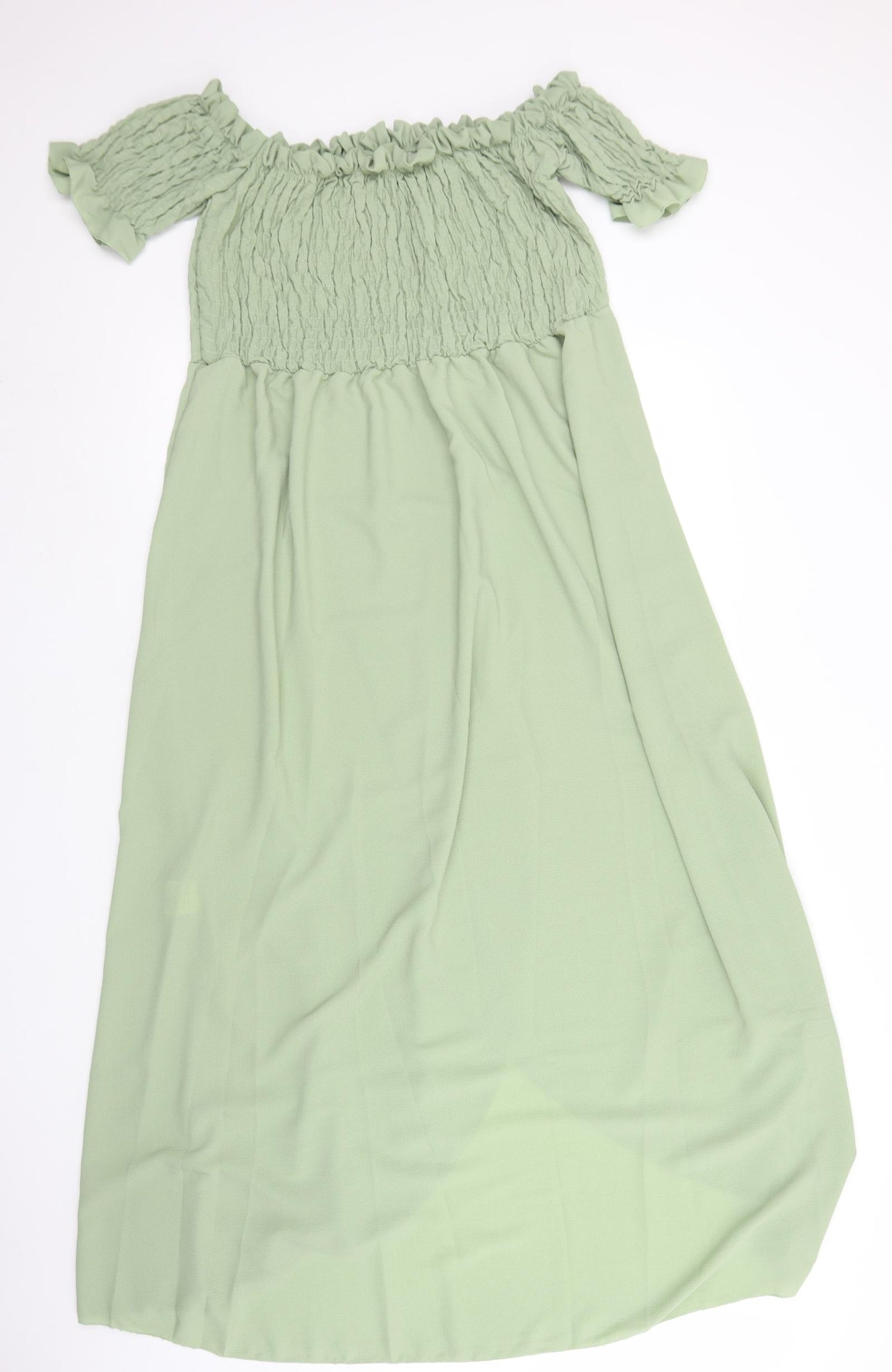 Boohoo Womens Green  Polyester Fit & Flare  Size 24