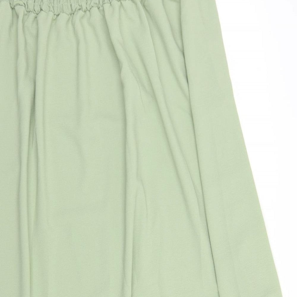 Boohoo Womens Green  Polyester Fit & Flare  Size 24