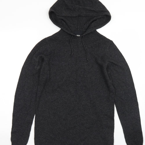 ASOS Mens Black  Cotton Pullover Hoodie Size XS