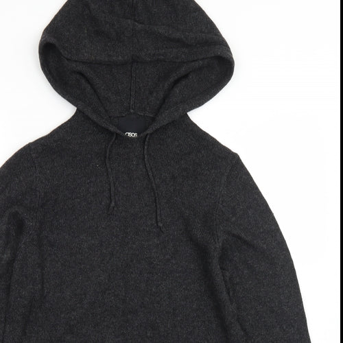 ASOS Mens Black  Cotton Pullover Hoodie Size XS