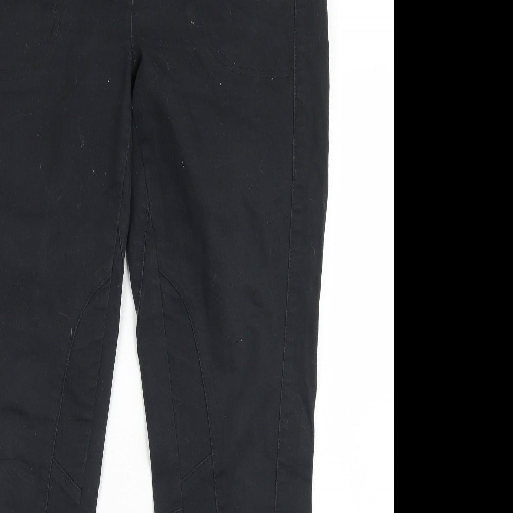 NEXT Womens Black  Cotton Straight Jeans Size 14 L28 in Regular Zip