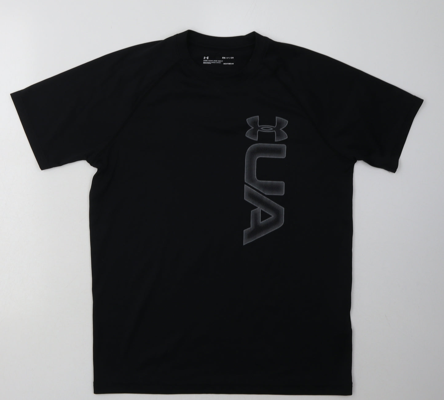 Under armour Mens Black  Polyester Basic T-Shirt Size S Crew Neck Pullover