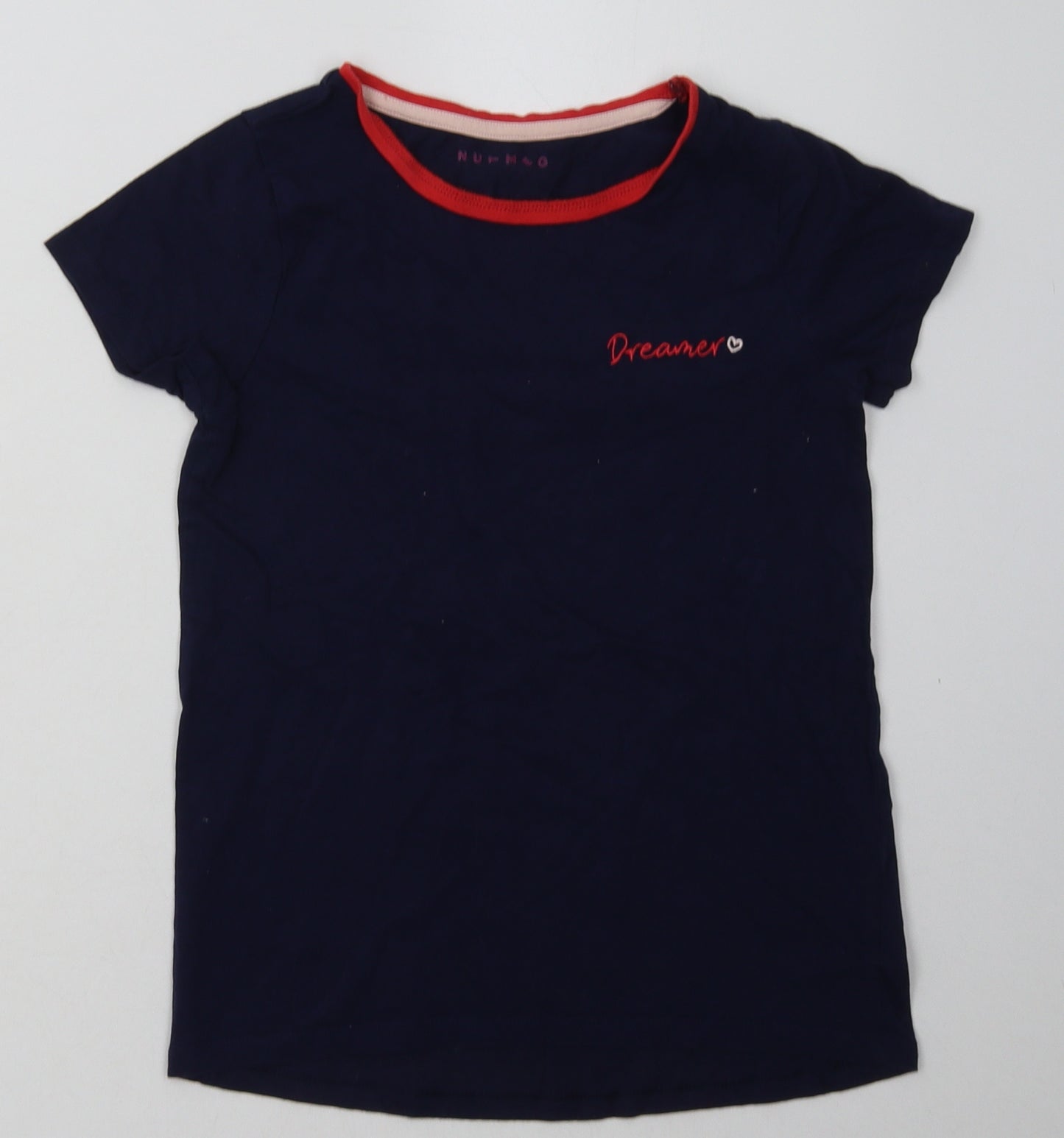 Nutmeg Girls Blue  Cotton  Pyjama Top Size 10-11 Years  Pullover - dreamer