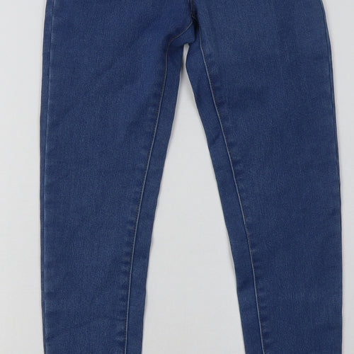 Primark Womens Blue  Cotton Skinny Jeans Size 6 L30 in Regular Button