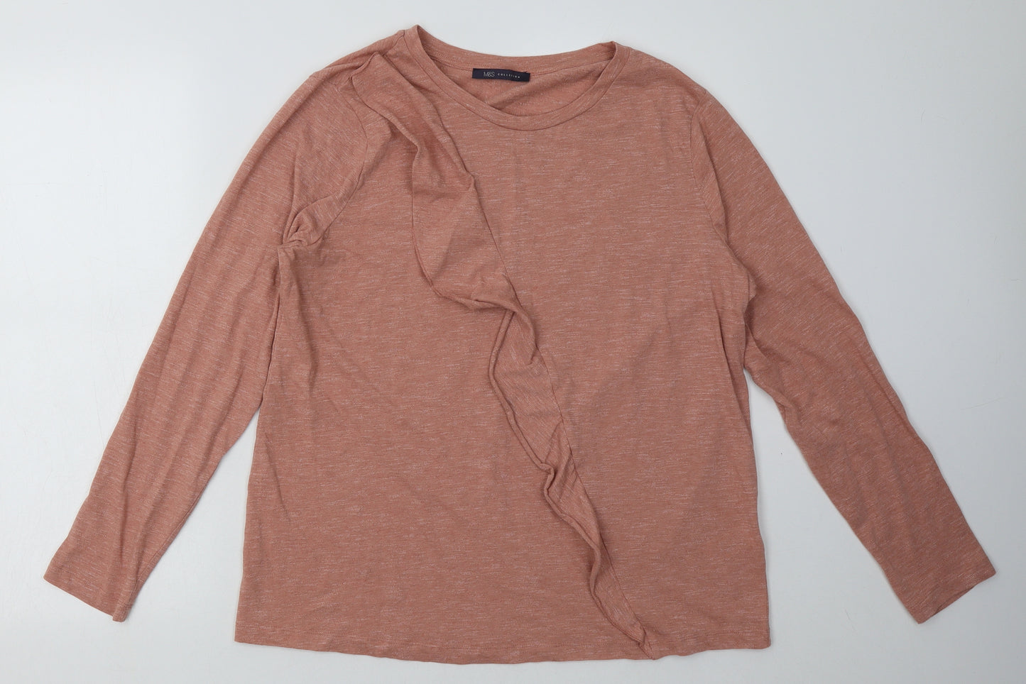 Marks and Spencer Womens Pink  Polyester Pullover Sweatshirt Size 16  Pullover