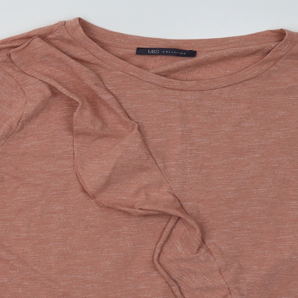 Marks and Spencer Womens Pink  Polyester Pullover Sweatshirt Size 16  Pullover