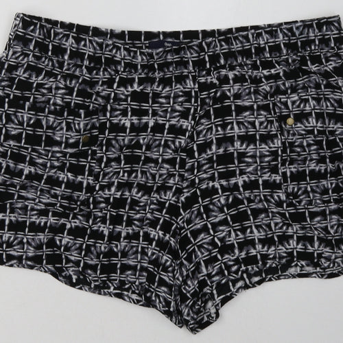 Gap Womens Black Geometric Viscose Sweat Shorts Size L L4 in Regular
