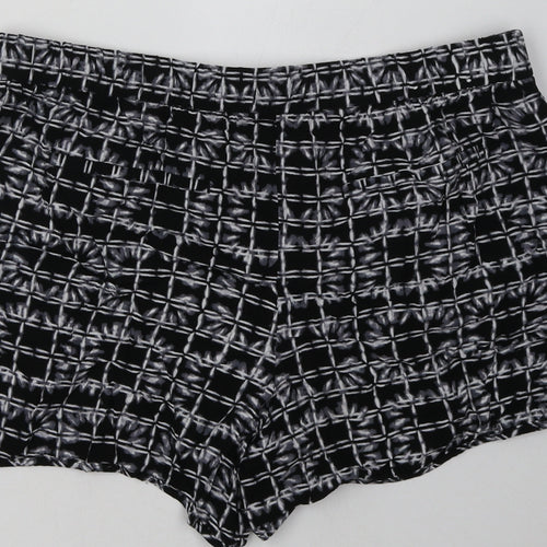 Gap Womens Black Geometric Viscose Sweat Shorts Size L L4 in Regular