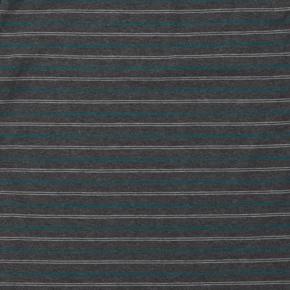 bonmarch Womens Grey Striped Polyester Pullover Sweatshirt Size M  Pullover